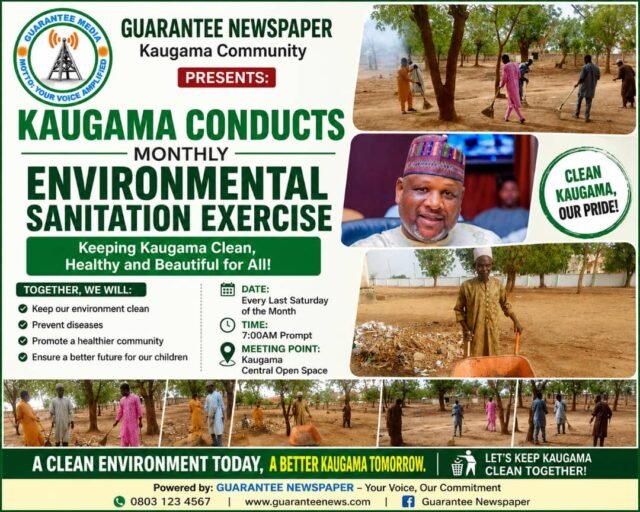 Kaugama conduct Monthly Environmental Sanitation Exercise in the area.
