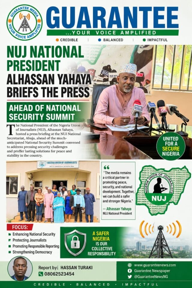 NUJ SUMMIT: National president Yahaya calls for Media-Security Partnership