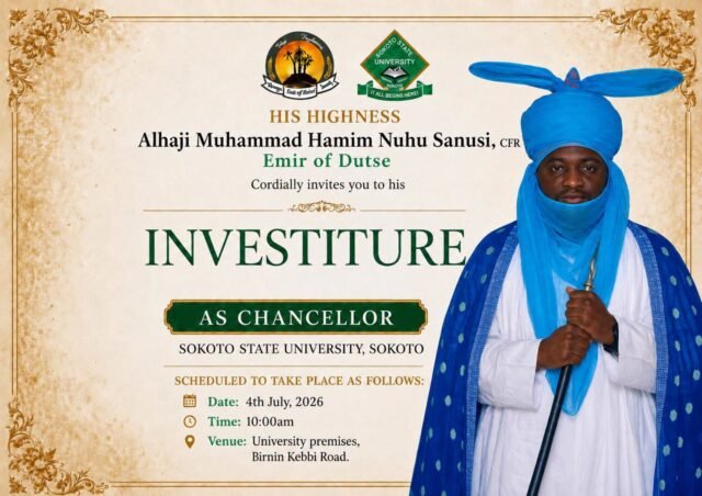 Emir of Dutse Appointed as Chancellor of Sokoto State University
