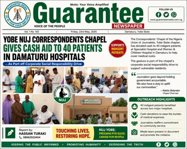 YOBE: Correspondents Chapel Gives Cash Aid to Patients in Damaturu Hospitals