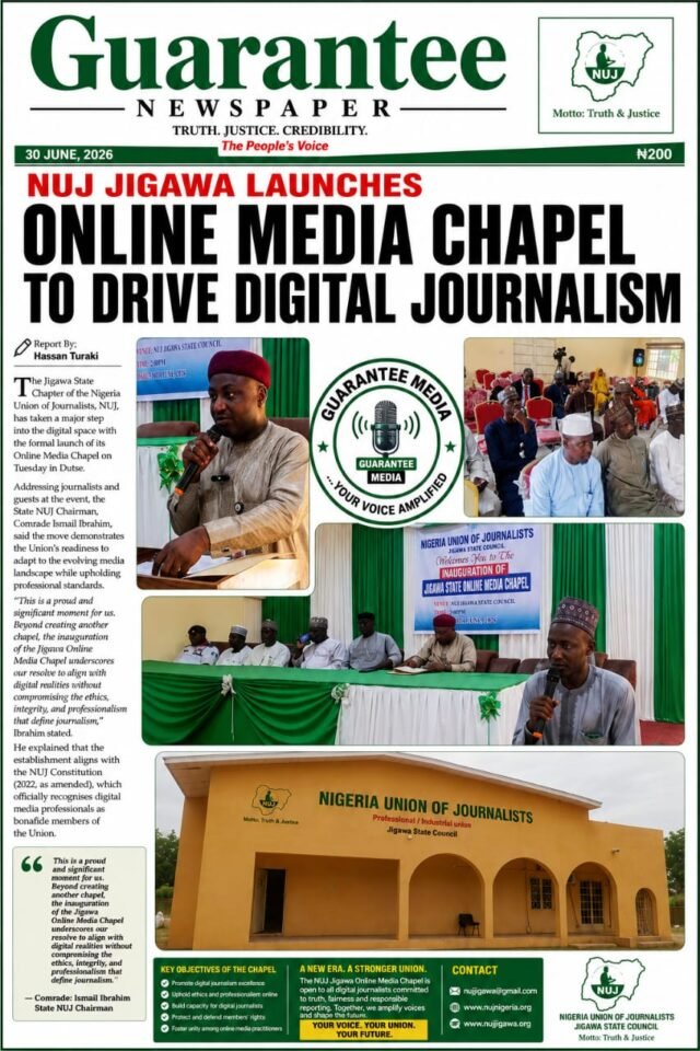 NUJ JIGAWA LAUNCHES ONLINE MEDIA CHAPEL TO DRIVE DIGITAL JOURNALISM