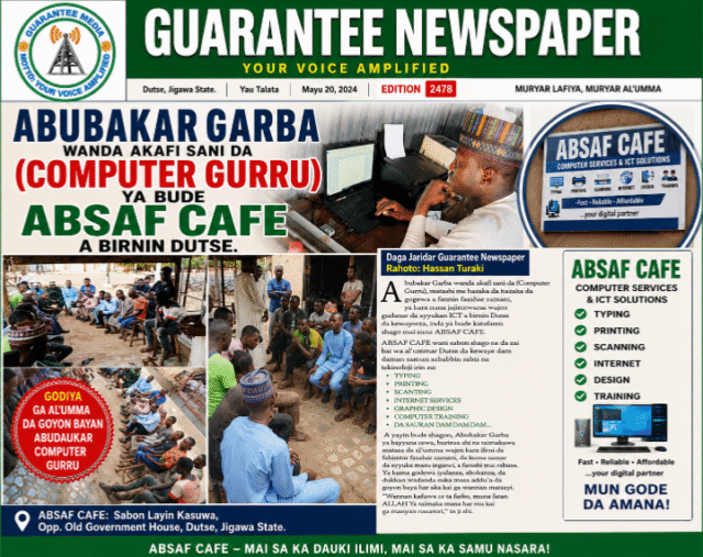 Taron bude ABSAF CAFE a birnin Dutse…