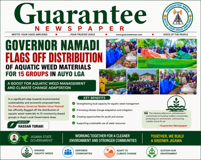 Namadi Flags Off Aquatic Weed Materials for 15 Groups in Auyo