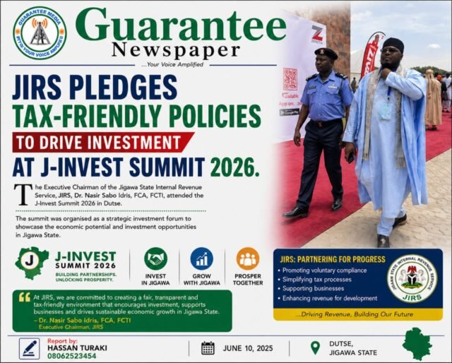 JIRS PLEDGES TAX-FRIENDLY POLICIES TO DRIVE INVESTMENT AT J-INVEST SUMMIT 2026.