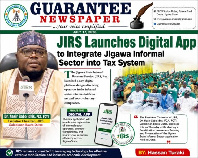 JIRS Launches Digital App to Integrate Jigawa Informal Sector into Tax System.