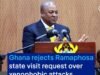 Ghana turned down a state visit by Ramaphosa…