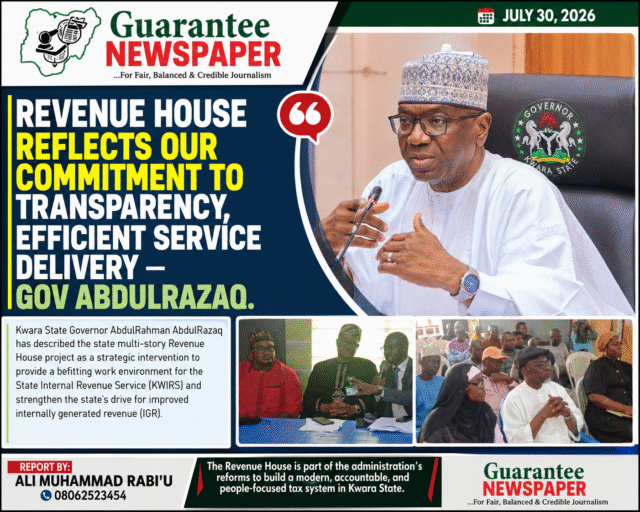 Revenue House Reflects Our Commitment to Transparency, Efficient Service Delivery — Gov AbdulRazaq