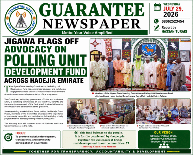 JIGAWA FLAGS OFF ADVOCACY ON POLLING UNIT DEVELOPMENT FUND ACROSS HADEJIA EMIRATE