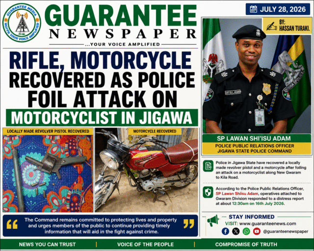 JIGAWA: Rifle and Motorcycle recovered as Police nabbed a suspect – SP. SHI’ISU