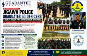JIGAWA POLICE GRADUATES 50 OFFICERS FROM 4-WEEK PMF CONVERSION TRAINING.