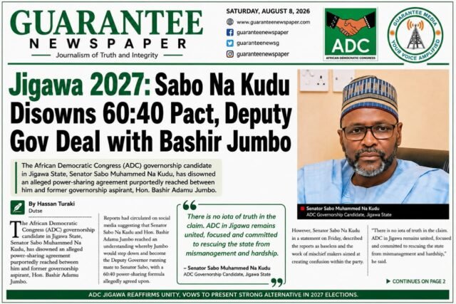 JIGAWA 2027: NaKudu Disowns 60:40 Pact, Deputy Gov Deal with Jumbo.