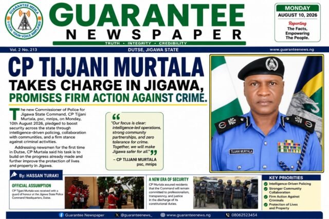 CP Tijjani Murtala Takes Charge in Jigawa, Promises Firm Action Against Crime