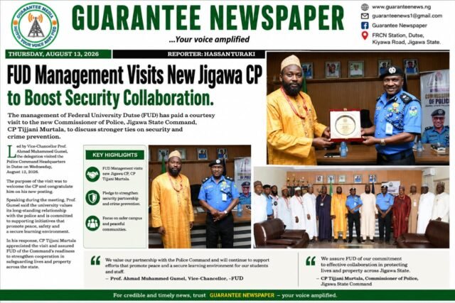 FUD Management Visits New Jigawa CP to Boost Security Collaboration.