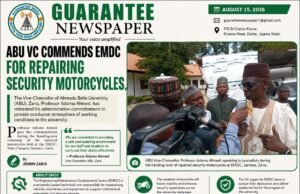 ABU VC Commends EMDC For Repairing Security Motorcycles