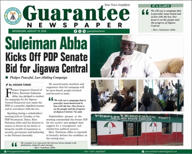 Suleiman Abba Kicks Off PDP Senate Bid for Jigawa Central.