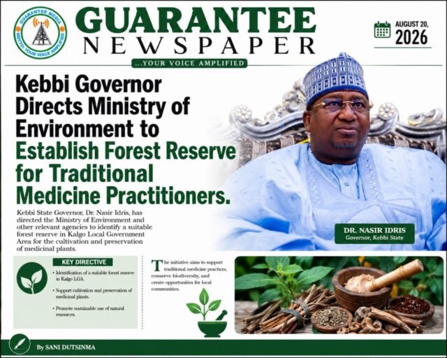 Kebbi to Establish Forest Reserve for Herbal Medicine Use.
