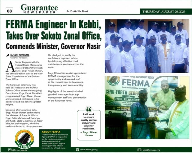 FERMA Engineer In Kebbi, Takes Over Sokoto Zonal Office, Commends Minister, Governor Nasir