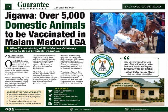 Jigawa to Vaccinate Over 5,000 Livestock.