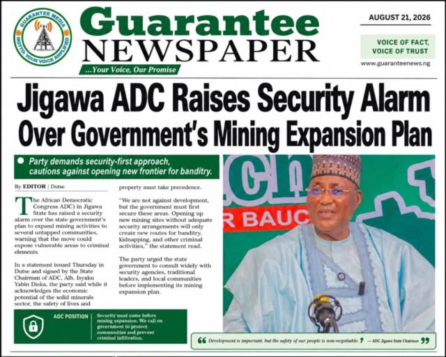 The peace of Jigawa must never be sacrificed for mineral revenue – ADC