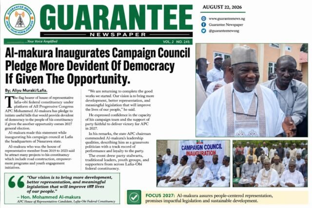 Al-makura Inaugurates Campaign Council Pledge More Devident Of Democracy If he’s opportune.