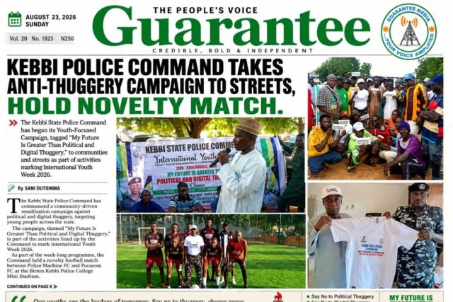 KEBBI POLICE COMMAND TAKES ANTI-THUGGERY CAMPAIGN TO STREETS, HOLD NOVELTY MATCH.