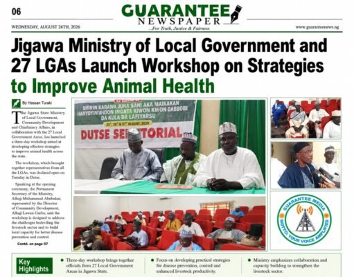 JIGAWA Ministry for Local Government and 27 LGAs Launch Workshop on Strategies to Improve Animal Health.