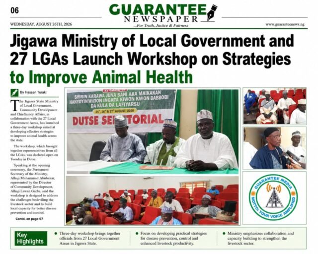 JIGAWA Ministry for Local Government and 27 LGAs Launch Workshop on Strategies to Improve Animal Health.